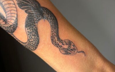 Tatuaggio serpente sul braccio